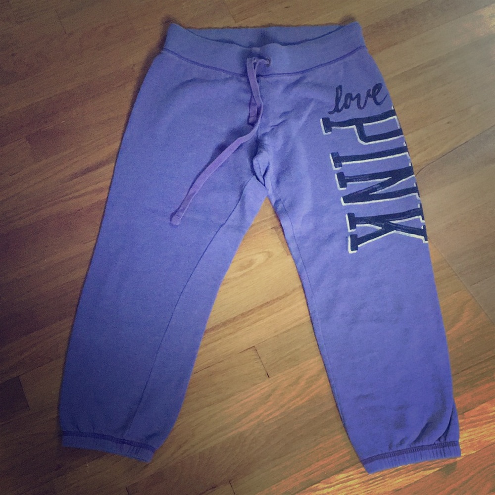 VS PINK purple tie waist sweat pants